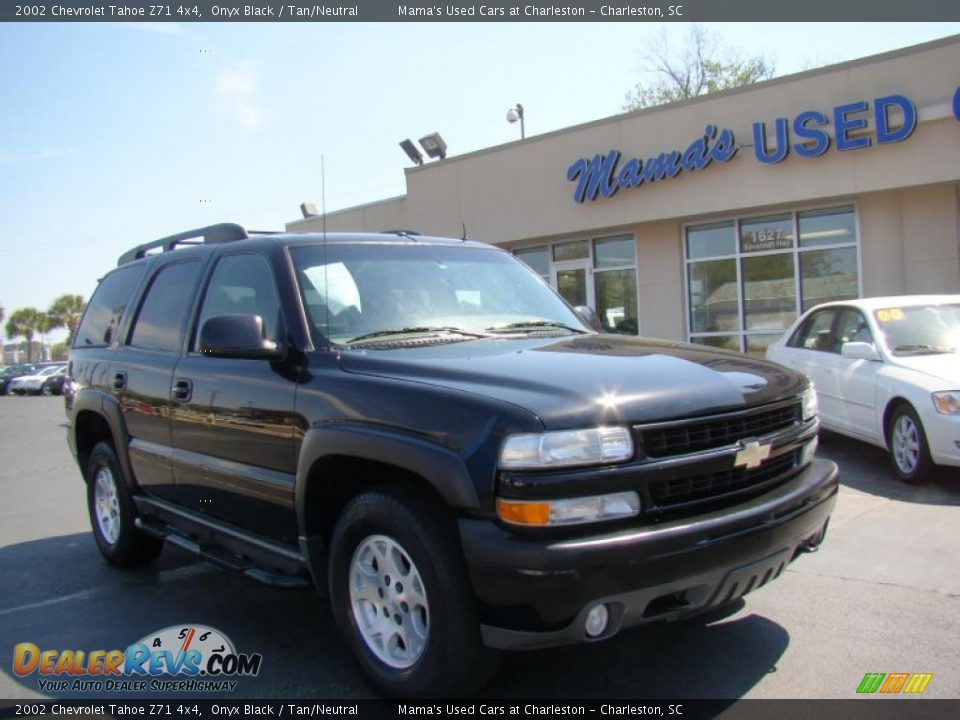 2002 Chevrolet Tahoe Z71 4x4 Onyx Black / Tan/Neutral Photo #2