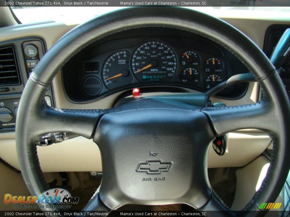 2002 Chevrolet Tahoe Z71 4x4 Onyx Black / Tan/Neutral Photo #25