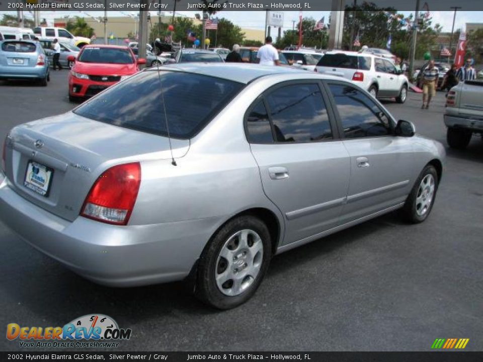 2002 Hyundai Elantra GLS Sedan Silver Pewter / Gray Photo #11