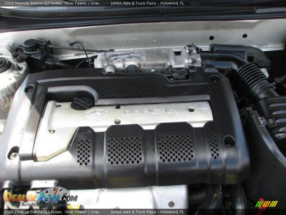 2002 Hyundai Elantra GLS Sedan Silver Pewter / Gray Photo #22