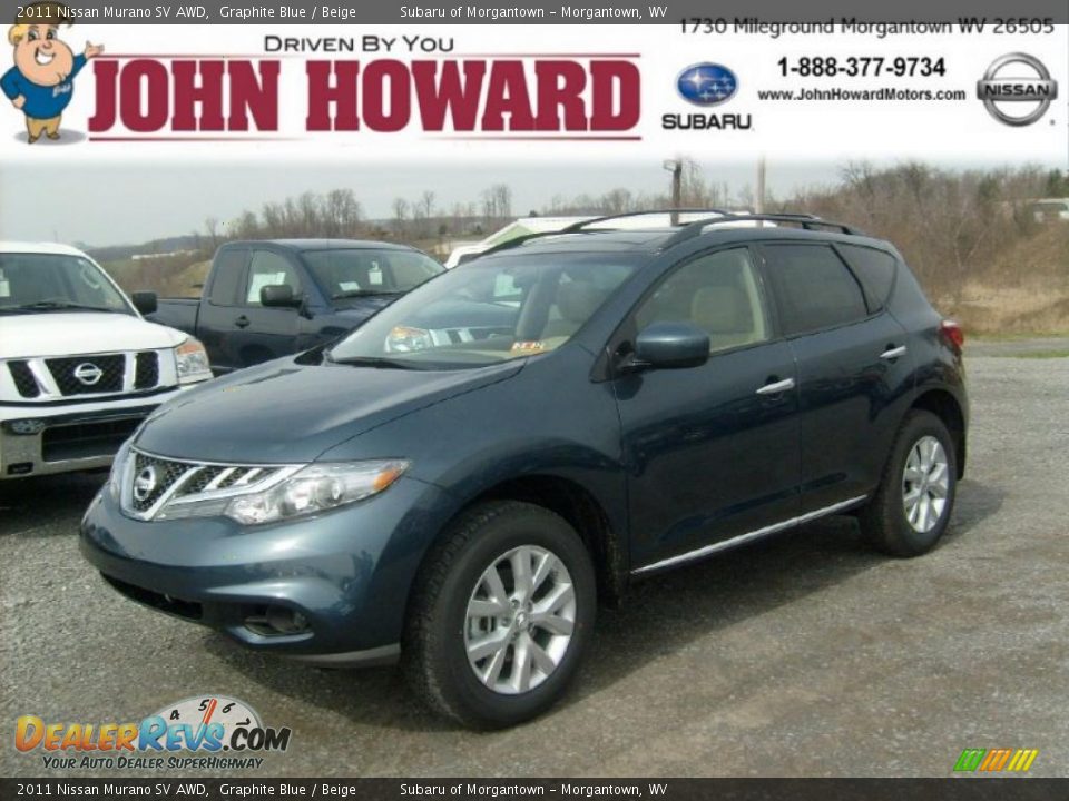 2011 Nissan Murano SV AWD Graphite Blue / Beige Photo #1