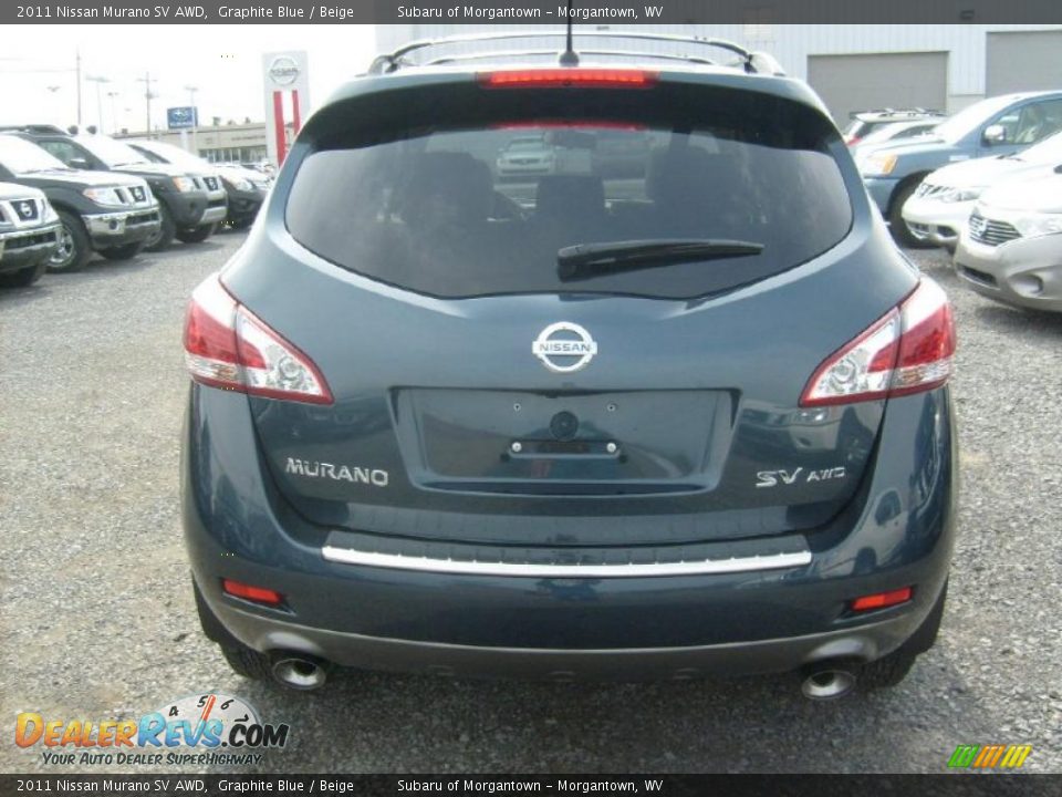 2011 Nissan Murano SV AWD Graphite Blue / Beige Photo #7