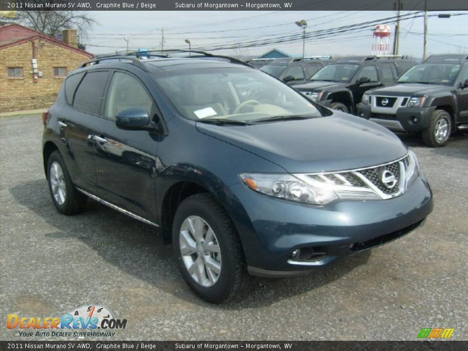 2011 Nissan Murano SV AWD Graphite Blue / Beige Photo #9