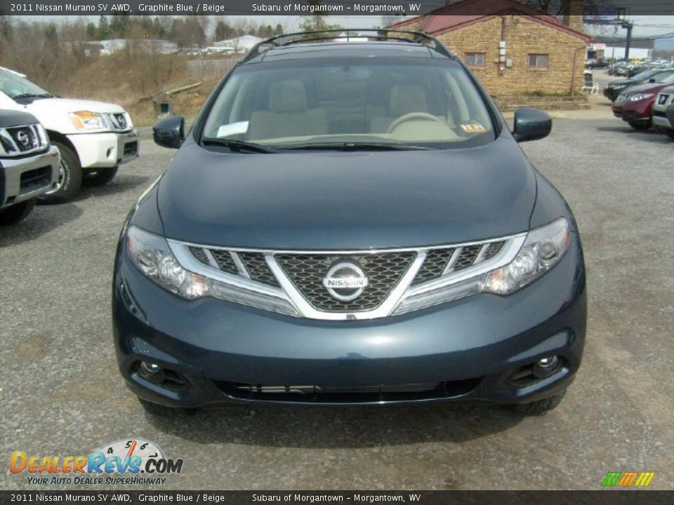 2011 Nissan Murano SV AWD Graphite Blue / Beige Photo #10