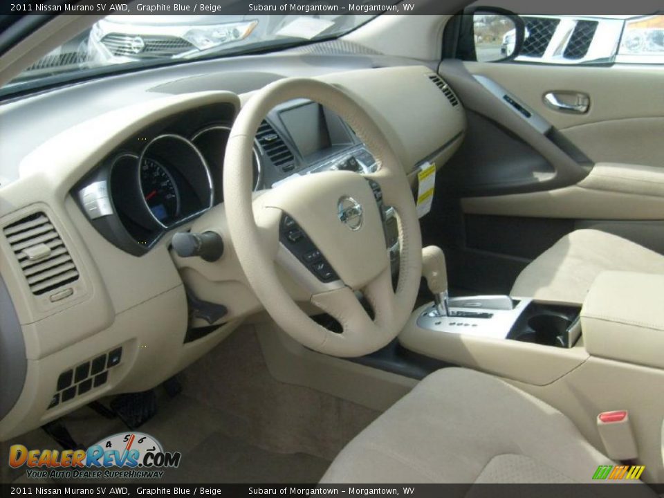 2011 Nissan Murano SV AWD Graphite Blue / Beige Photo #12