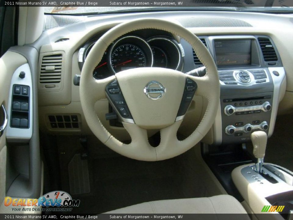 2011 Nissan Murano SV AWD Graphite Blue / Beige Photo #14