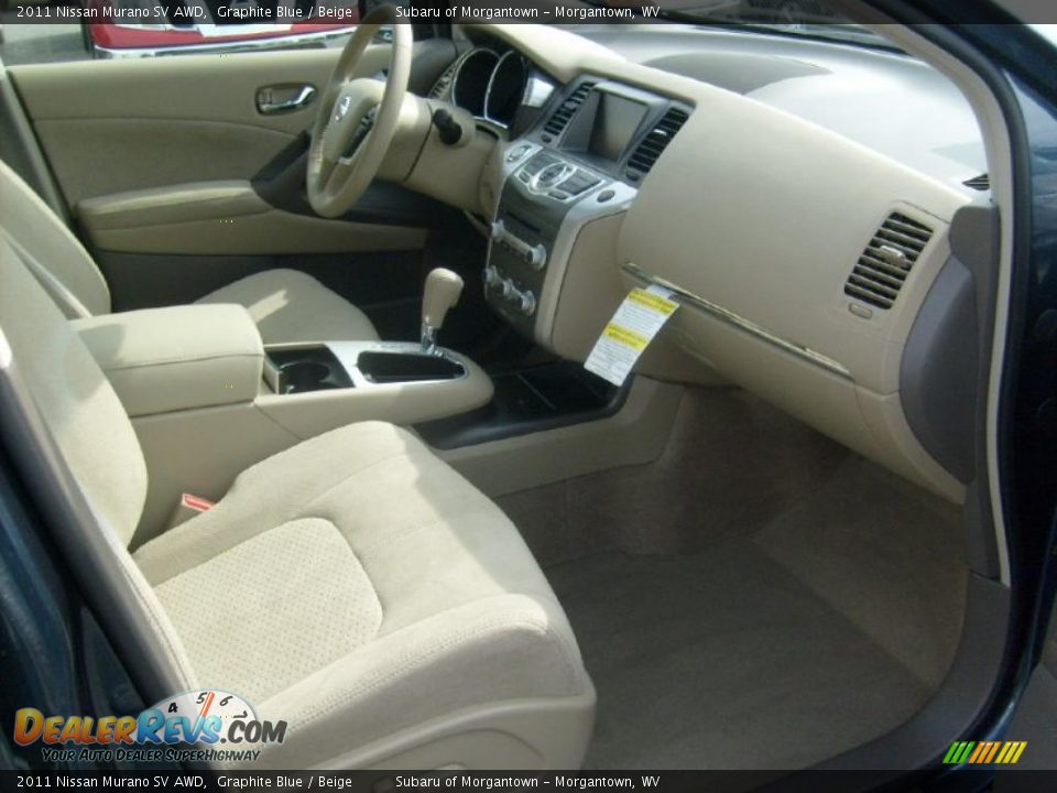 2011 Nissan Murano SV AWD Graphite Blue / Beige Photo #16