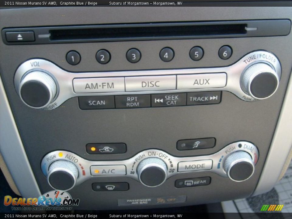2011 Nissan Murano SV AWD Graphite Blue / Beige Photo #19