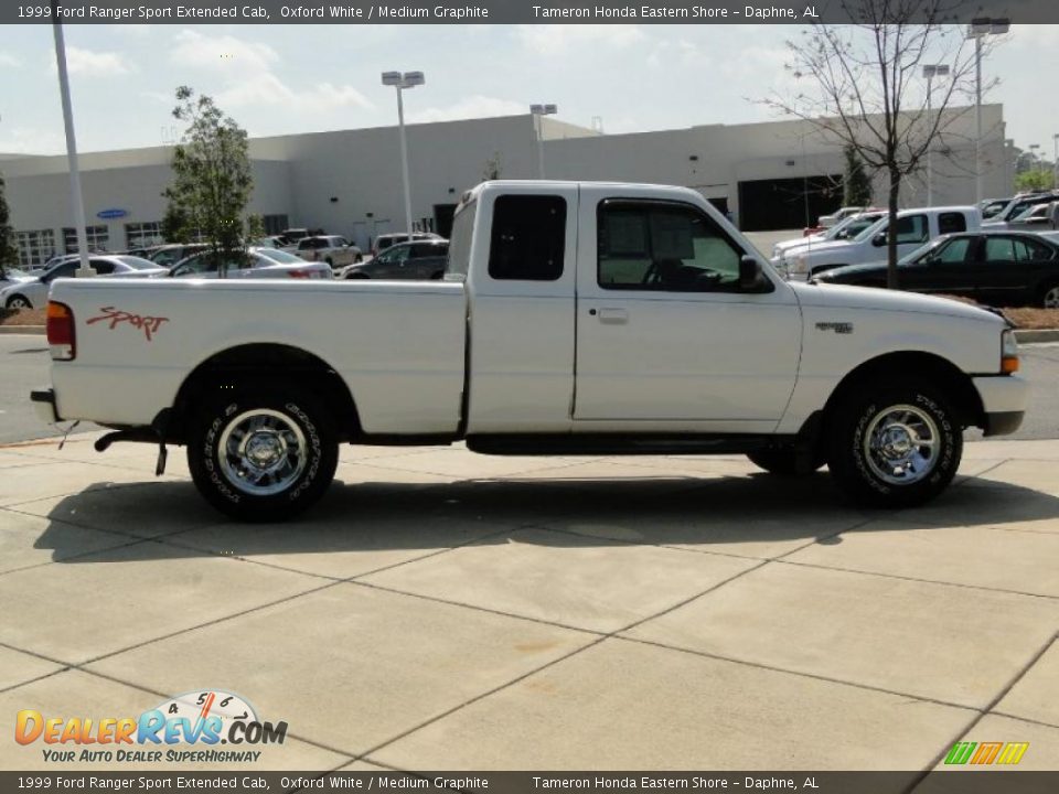 1999 Ford Ranger Sport Extended Cab Oxford White / Medium Graphite Photo #4