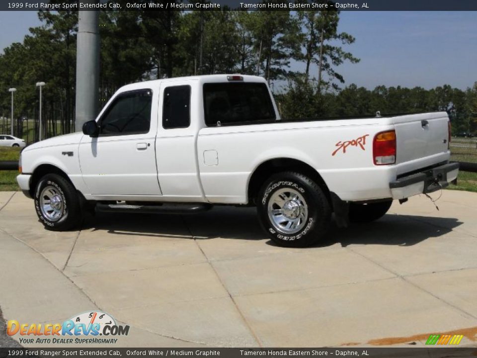 1999 Ford Ranger Sport Extended Cab Oxford White / Medium Graphite Photo #6