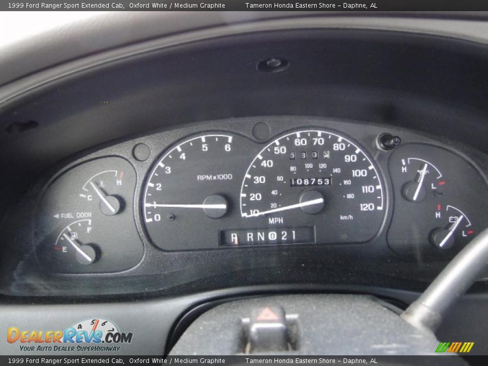 1999 Ford Ranger Sport Extended Cab Gauges Photo #17