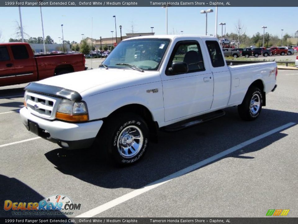 1999 Ford Ranger Sport Extended Cab Oxford White / Medium Graphite Photo #32