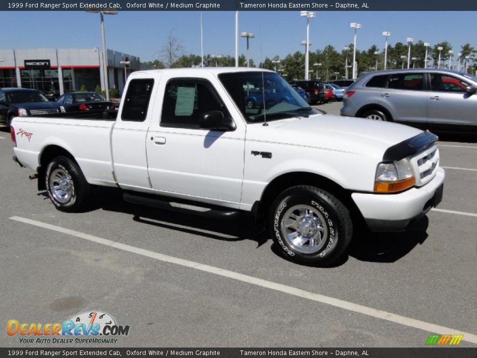 1999 Ford Ranger Sport Extended Cab Oxford White / Medium Graphite Photo #33