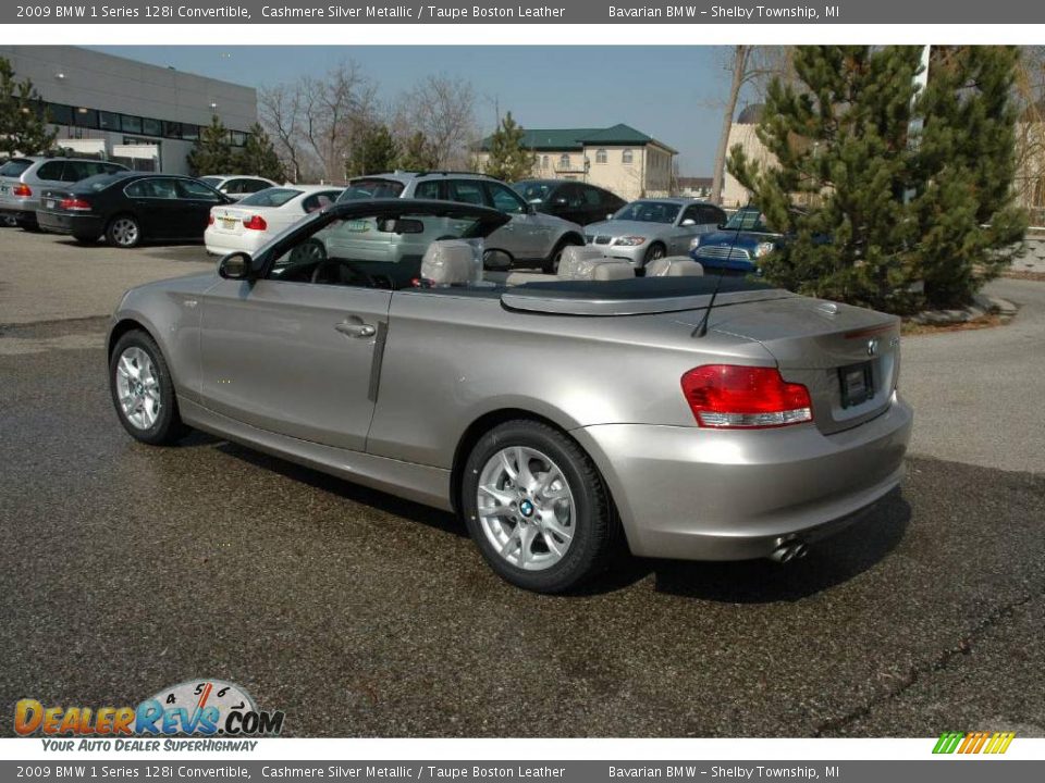 2009 BMW 1 Series 128i Convertible Cashmere Silver Metallic / Taupe Boston Leather Photo #3