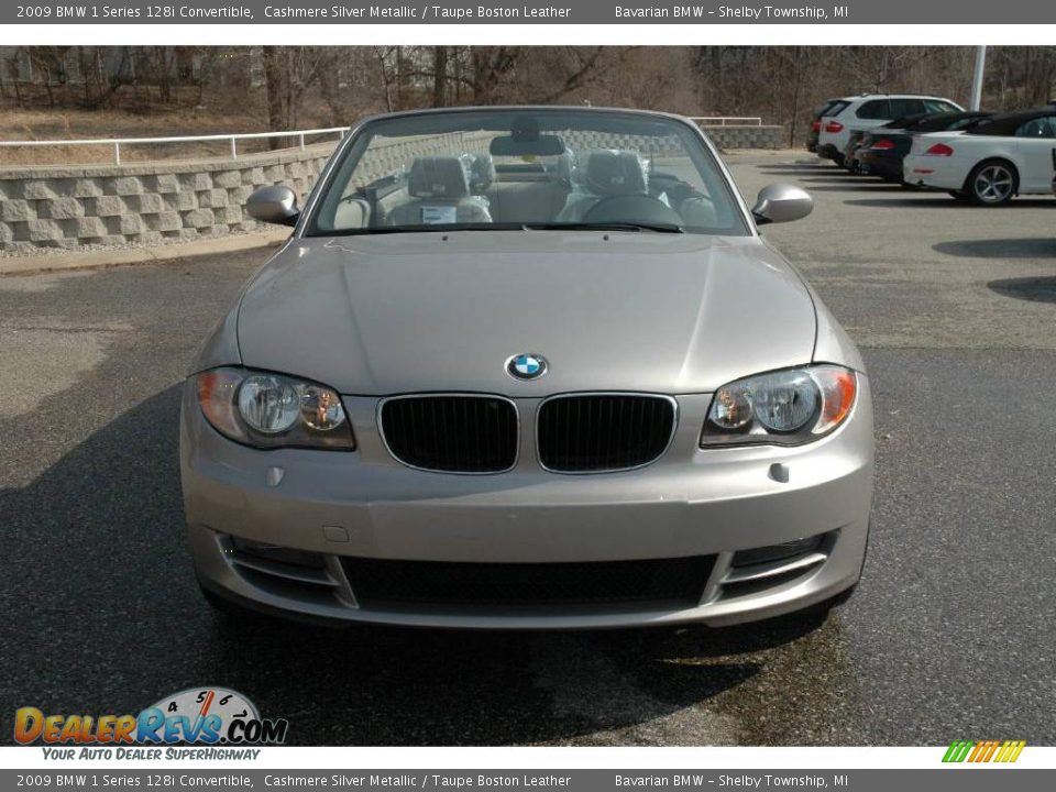 2009 BMW 1 Series 128i Convertible Cashmere Silver Metallic / Taupe Boston Leather Photo #8