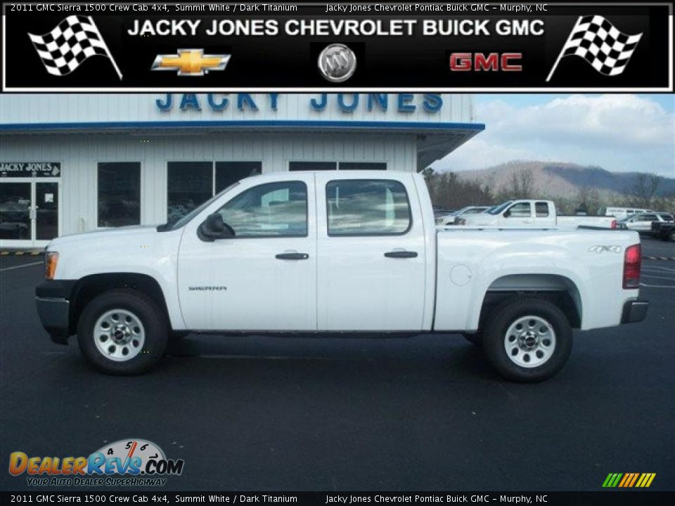 2011 GMC Sierra 1500 Crew Cab 4x4 Summit White / Dark Titanium Photo #1