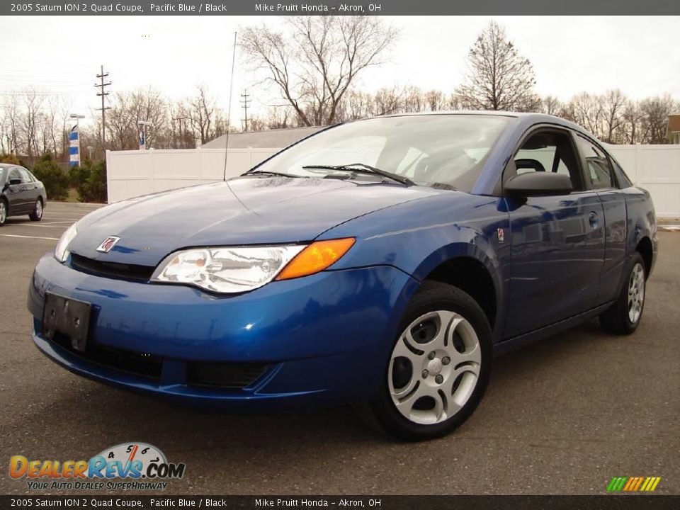 2005 Saturn ION 2 Quad Coupe Pacific Blue / Black Photo 1