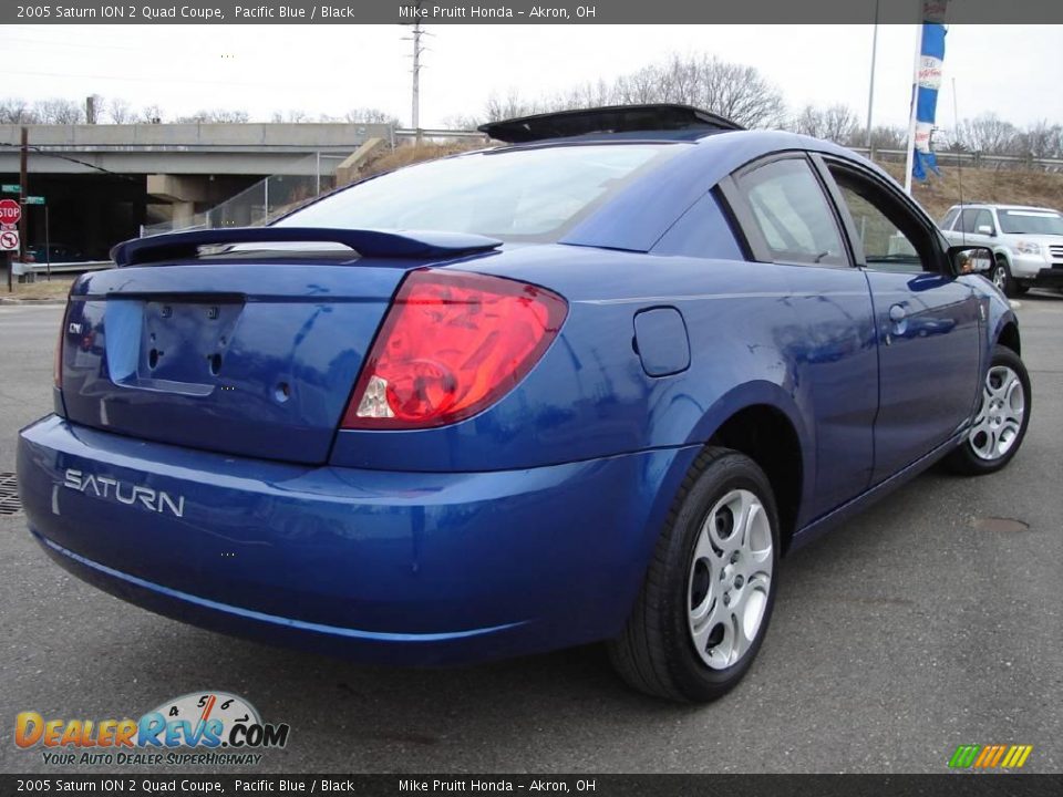 2005 Saturn ION 2 Quad Coupe Pacific Blue / Black Photo #5