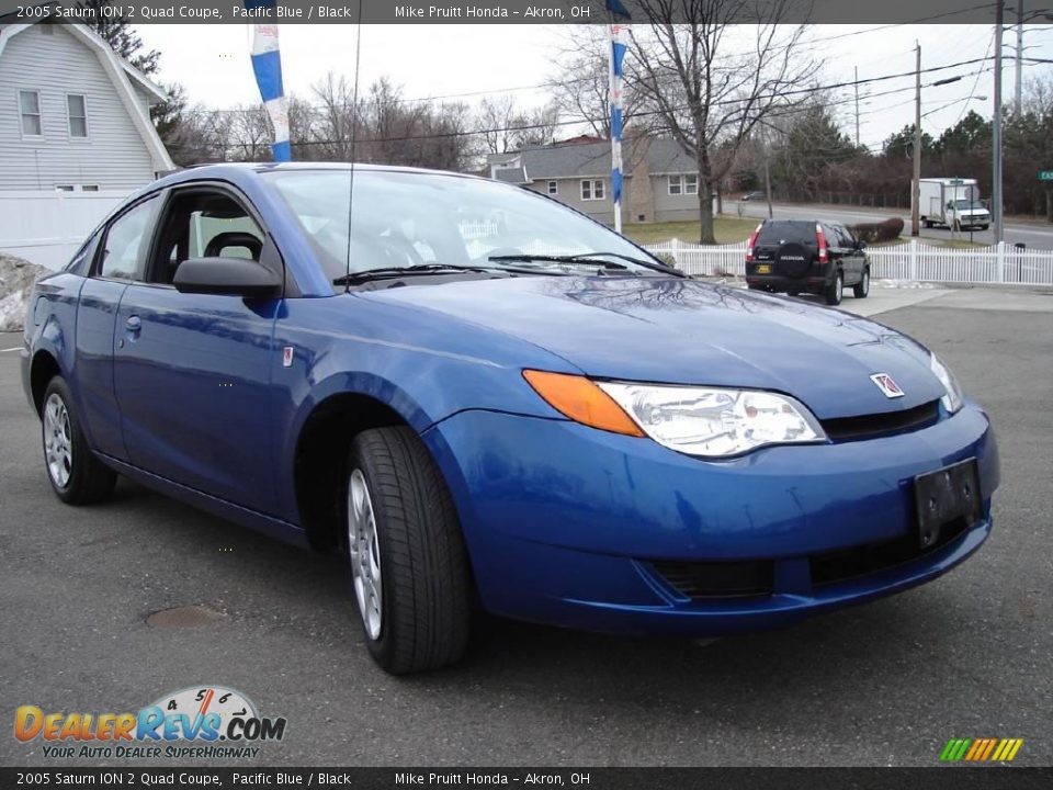 2005 Saturn ION 2 Quad Coupe Pacific Blue / Black Photo #7