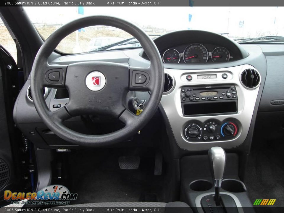 2005 Saturn ION 2 Quad Coupe Pacific Blue / Black Photo #20