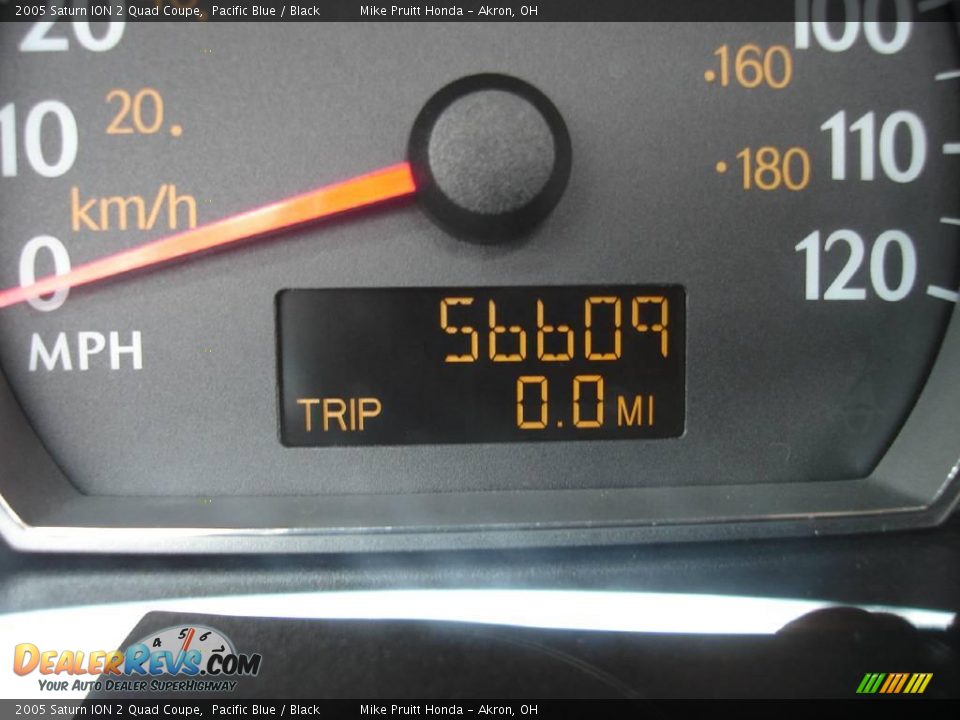 2005 Saturn ION 2 Quad Coupe Pacific Blue / Black Photo #25