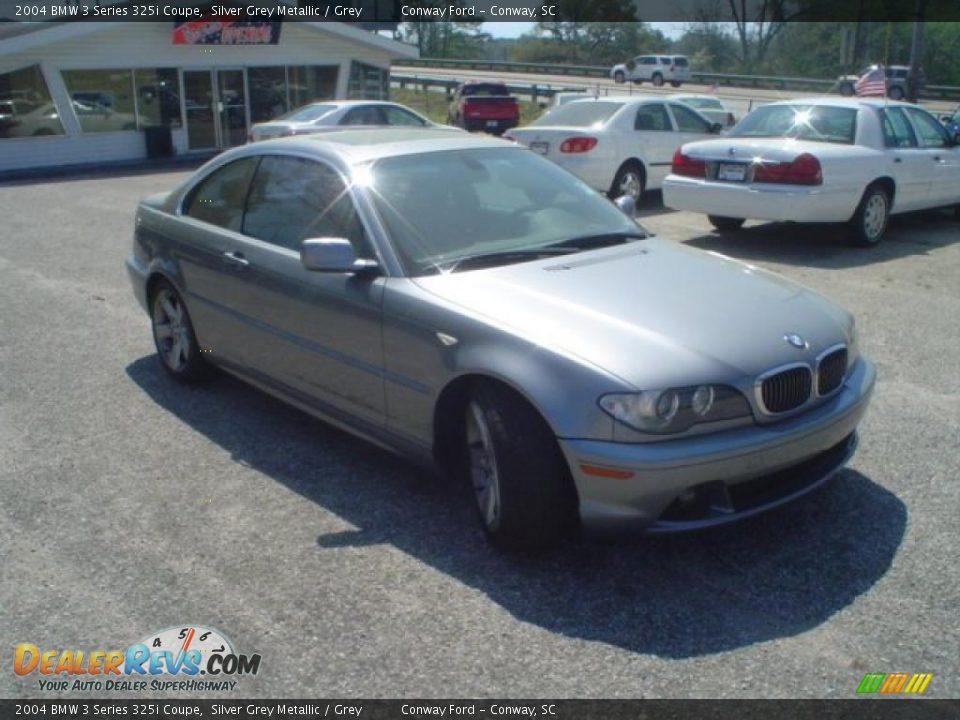 2004 BMW 3 Series 325i Coupe Silver Grey Metallic / Grey Photo #3