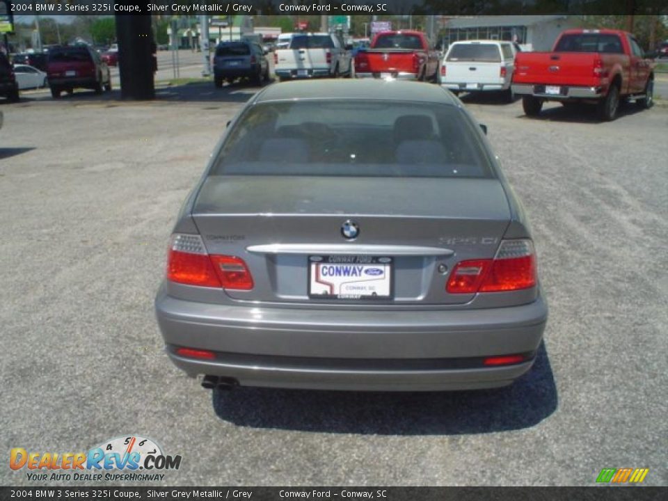 2004 BMW 3 Series 325i Coupe Silver Grey Metallic / Grey Photo #6