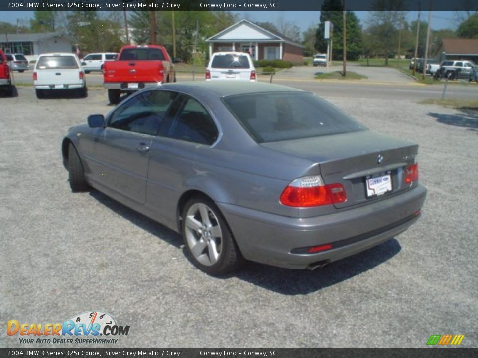 2004 BMW 3 Series 325i Coupe Silver Grey Metallic / Grey Photo #7