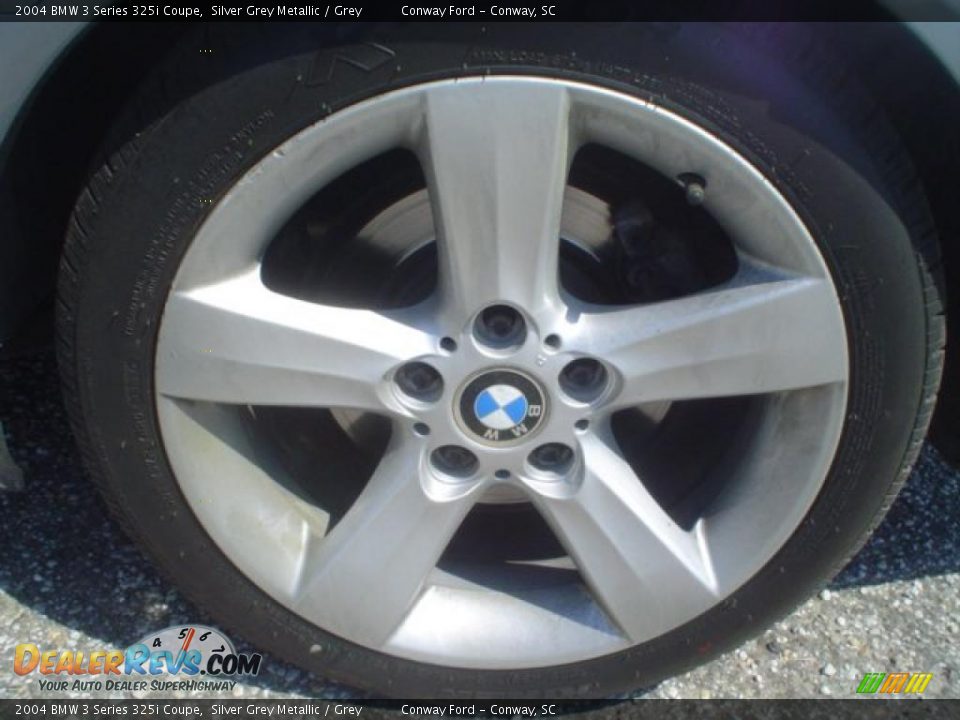 2004 BMW 3 Series 325i Coupe Silver Grey Metallic / Grey Photo #9