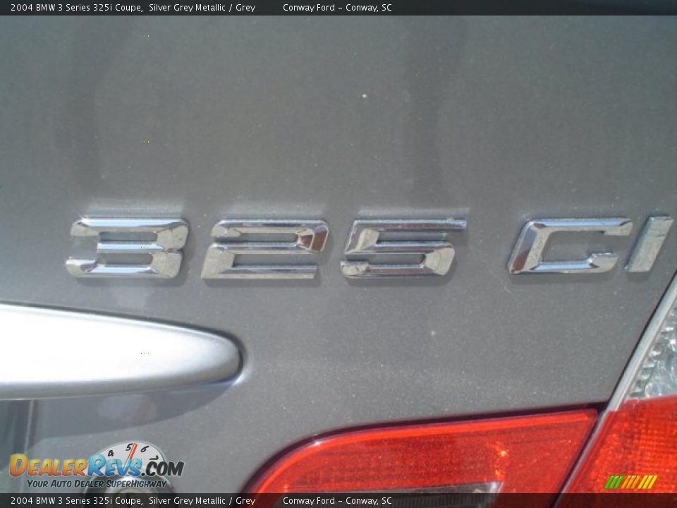 2004 BMW 3 Series 325i Coupe Silver Grey Metallic / Grey Photo #14