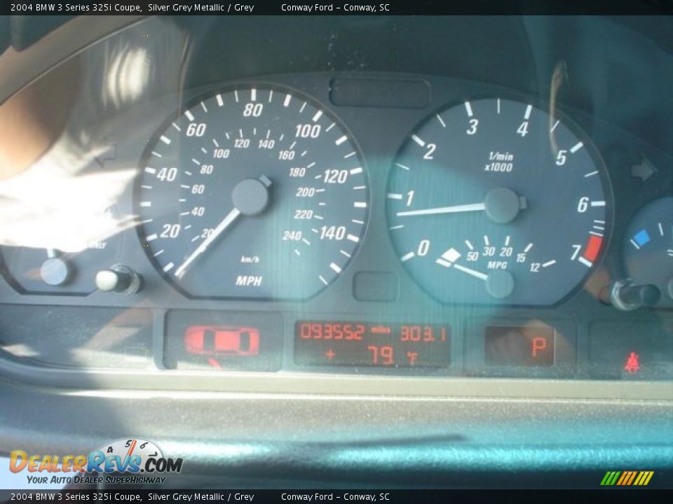 2004 BMW 3 Series 325i Coupe Silver Grey Metallic / Grey Photo #24