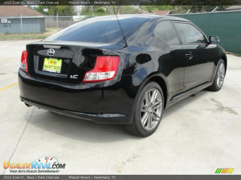 2011 Scion tC Black / Dark Charcoal Photo #3