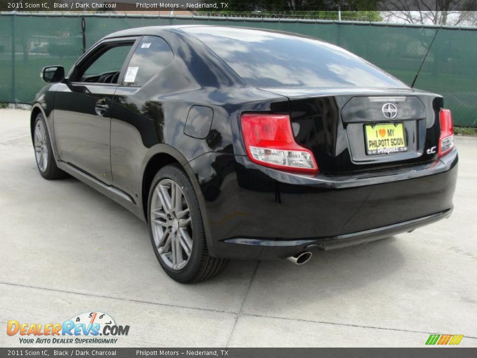 2011 Scion tC Black / Dark Charcoal Photo #5