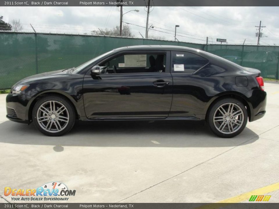 2011 Scion tC Black / Dark Charcoal Photo #6