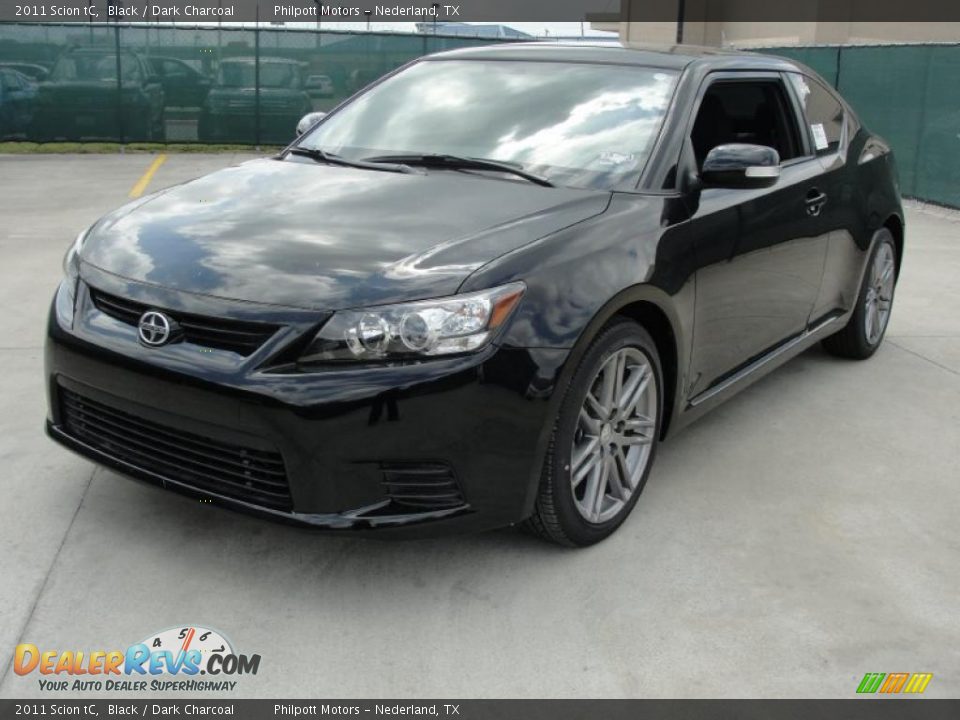 2011 Scion tC Black / Dark Charcoal Photo #7