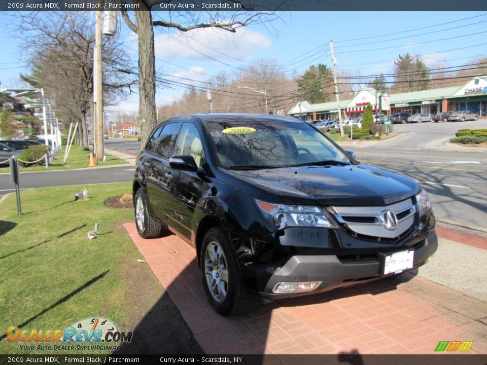 2009 Acura MDX Formal Black / Parchment Photo #3