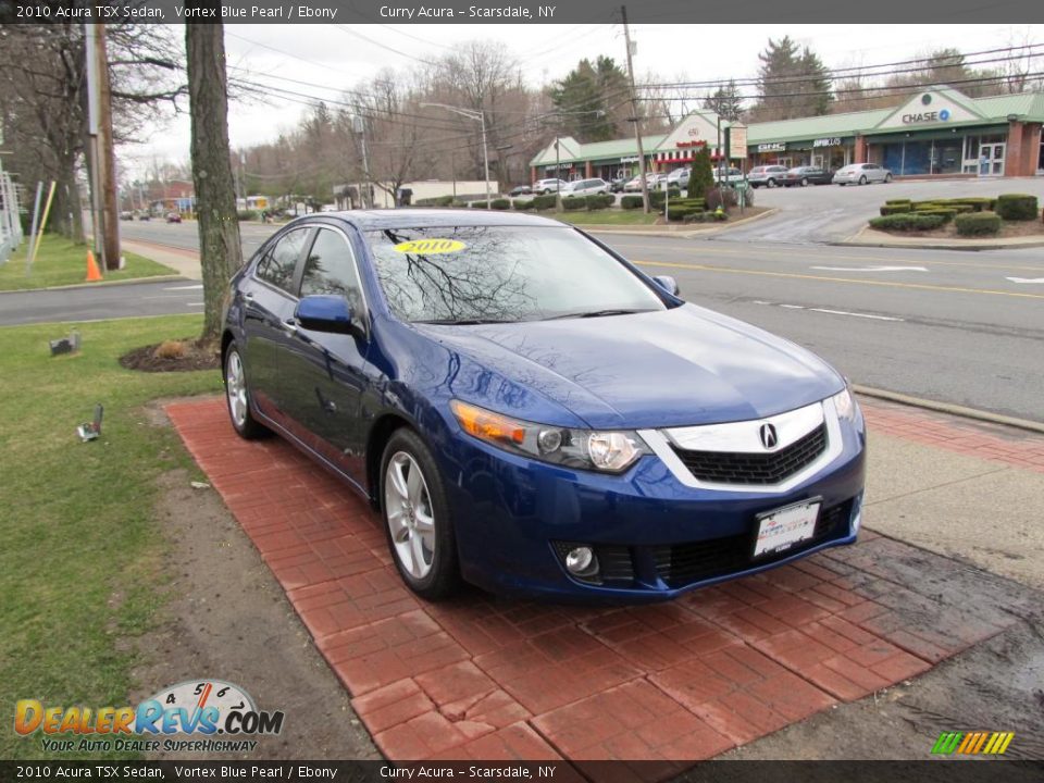 2010 Acura TSX Sedan Vortex Blue Pearl / Ebony Photo #3