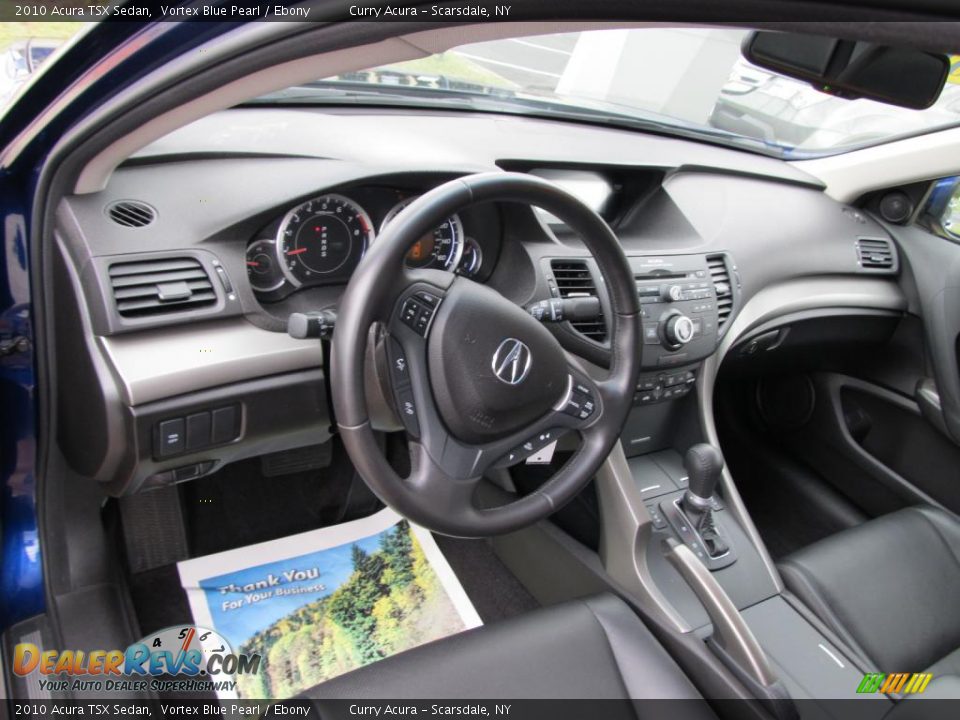 2010 Acura TSX Sedan Vortex Blue Pearl / Ebony Photo #13