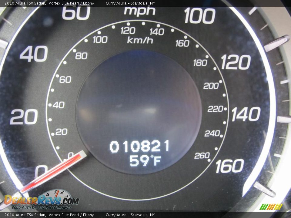 2010 Acura TSX Sedan Vortex Blue Pearl / Ebony Photo #19