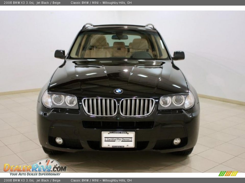 2008 BMW X3 3.0si Jet Black / Beige Photo #2
