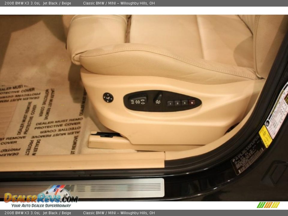 2008 BMW X3 3.0si Jet Black / Beige Photo #6