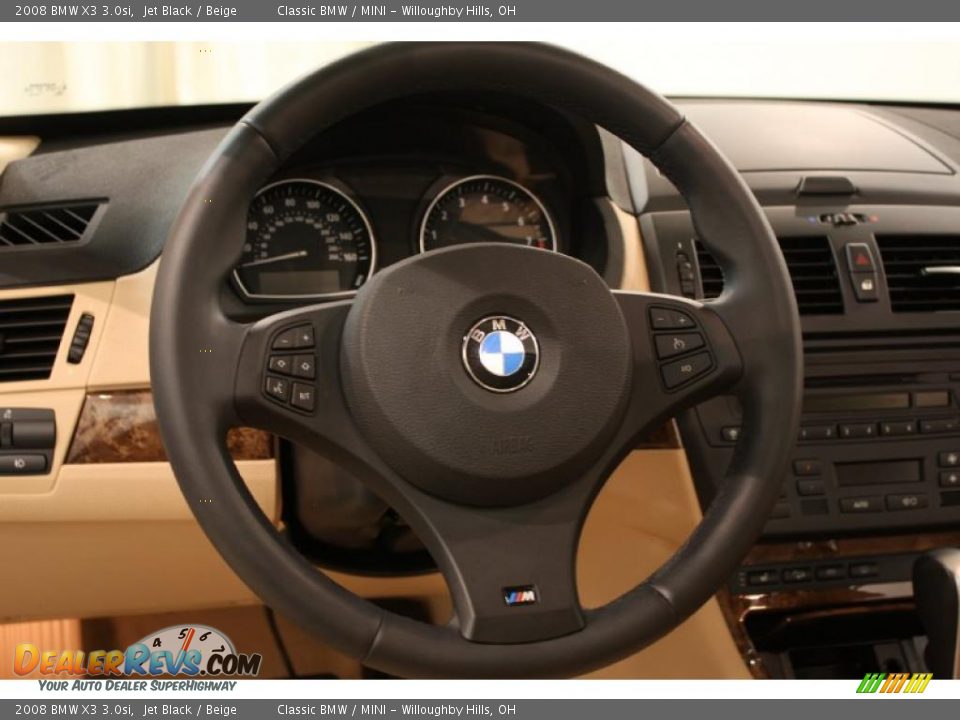2008 BMW X3 3.0si Steering Wheel Photo #10