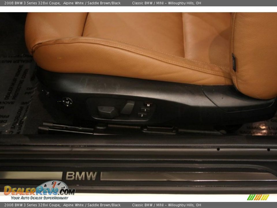 2008 BMW 3 Series 328xi Coupe Alpine White / Saddle Brown/Black Photo #6