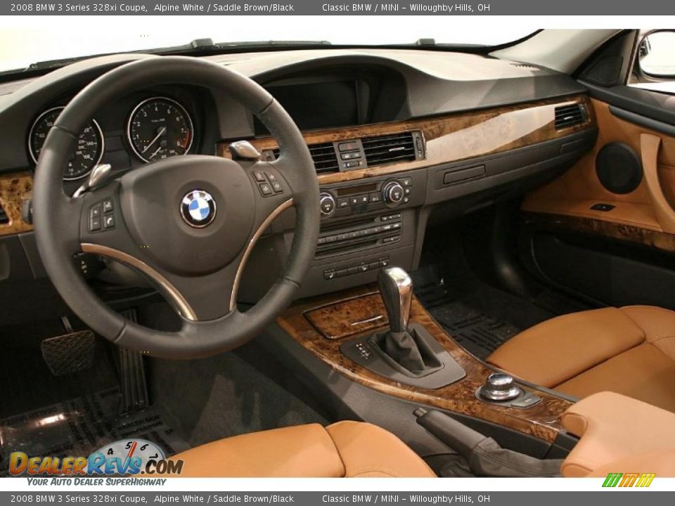 Saddle Brown/Black Interior - 2008 BMW 3 Series 328xi Coupe Photo #9