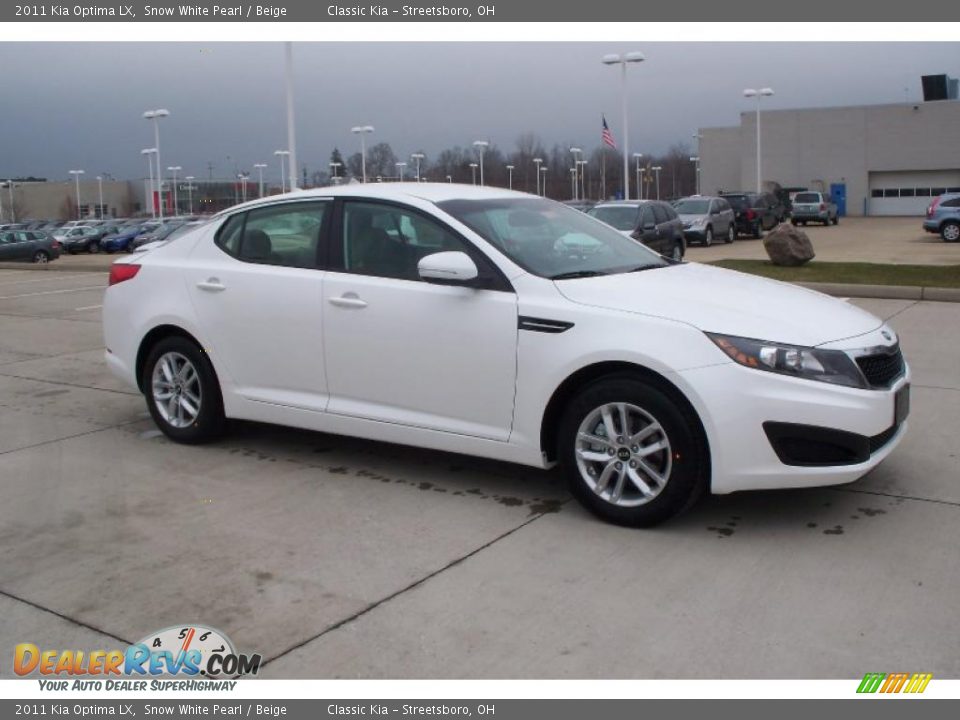 2011 Kia Optima LX Snow White Pearl / Beige Photo #1