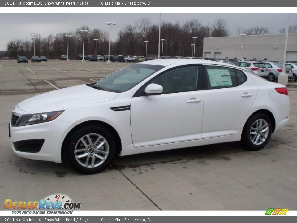 2011 Kia Optima LX Snow White Pearl / Beige Photo #3