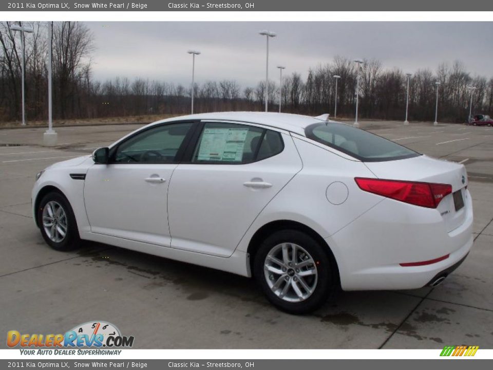 2011 Kia Optima LX Snow White Pearl / Beige Photo #4