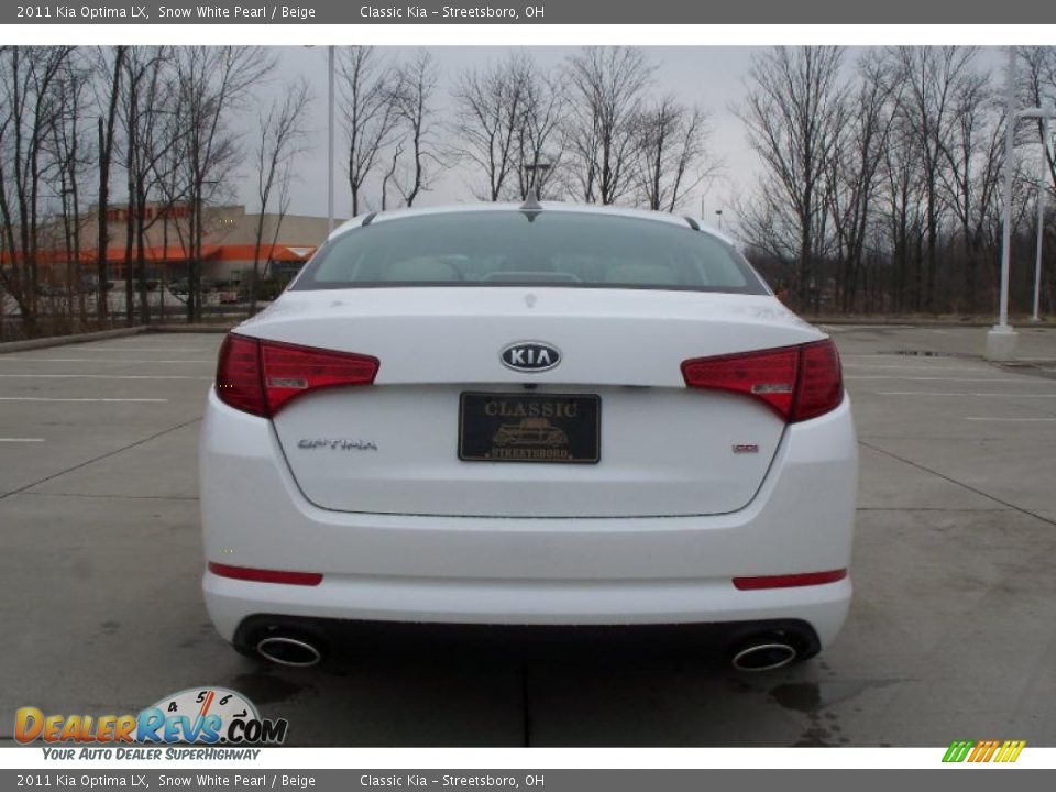 2011 Kia Optima LX Snow White Pearl / Beige Photo #5