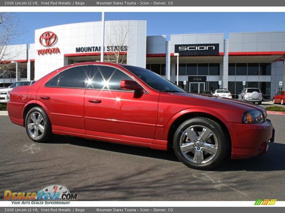 2006 Lincoln LS V8 Vivid Red Metallic / Beige Photo #1