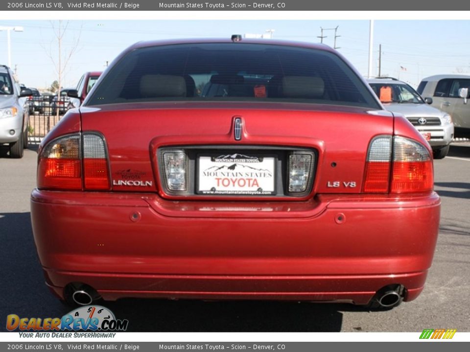 2006 Lincoln LS V8 Vivid Red Metallic / Beige Photo #3